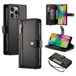 Ví da có khóa kéo và 9 khe đựng thẻ, Ốp lưng điện thoại, Dành cho iPhone 17 Pro Max, Dành cho iPhone 17 Pro, Dành cho iPhone 17, Dành cho iPhone Air, Dành cho iPhone 16e, Dành cho iPhone 16 Pro Max, Dành cho iPhone 16 Pro, Dành cho iPhone 16 Plus
