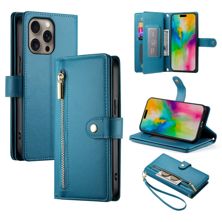 Ví da có khóa kéo và 9 khe đựng thẻ, Ốp lưng điện thoại, Dành cho iPhone 17 Pro Max, Dành cho iPhone 17 Pro, Dành cho iPhone 17, Dành cho iPhone Air, Dành cho iPhone 16e, Dành cho iPhone 16 Pro Max, Dành cho iPhone 16 Pro, Dành cho iPhone 16 Plus