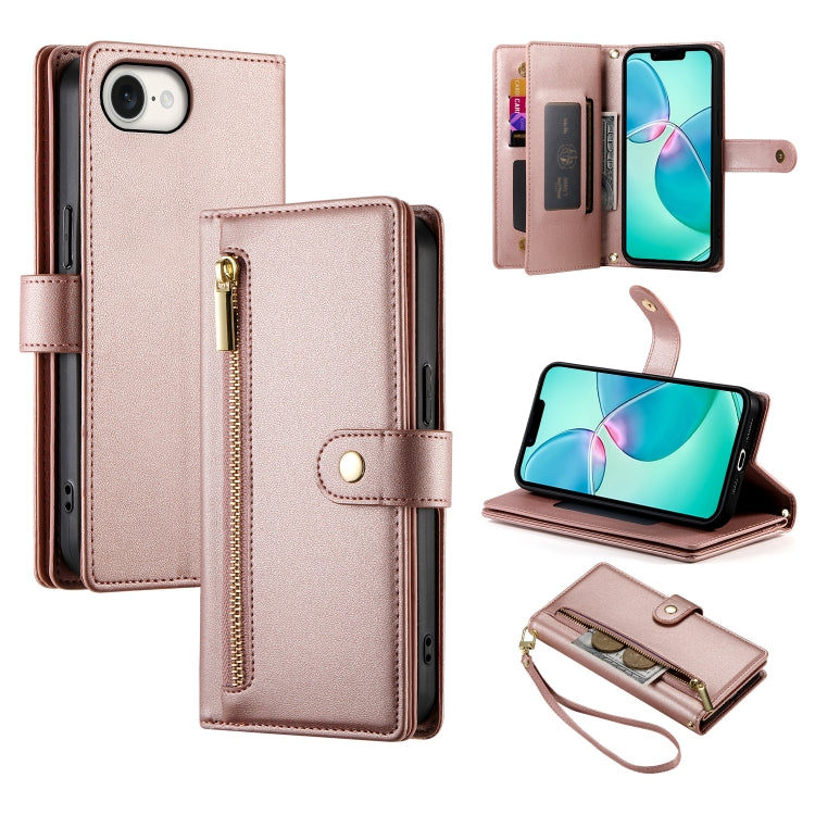 Ví da có khóa kéo và 9 khe đựng thẻ, Ốp lưng điện thoại, Dành cho iPhone 17 Pro Max, Dành cho iPhone 17 Pro, Dành cho iPhone 17, Dành cho iPhone Air, Dành cho iPhone 16e, Dành cho iPhone 16 Pro Max, Dành cho iPhone 16 Pro, Dành cho iPhone 16 Plus