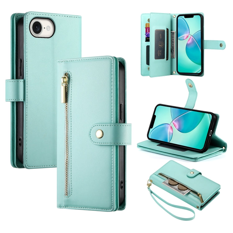 Ví da có khóa kéo và 9 khe đựng thẻ, Ốp lưng điện thoại, Dành cho iPhone 17 Pro Max, Dành cho iPhone 17 Pro, Dành cho iPhone 17, Dành cho iPhone Air, Dành cho iPhone 16e, Dành cho iPhone 16 Pro Max, Dành cho iPhone 16 Pro, Dành cho iPhone 16 Plus