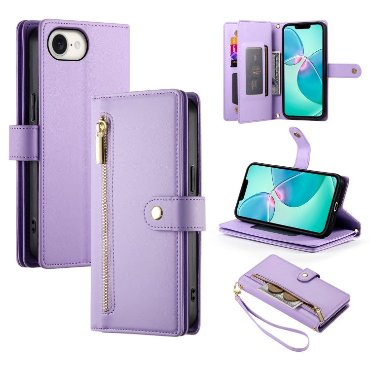 Ví da có khóa kéo và 9 khe đựng thẻ, Ốp lưng điện thoại, Dành cho iPhone 17 Pro Max, Dành cho iPhone 17 Pro, Dành cho iPhone 17, Dành cho iPhone Air, Dành cho iPhone 16e, Dành cho iPhone 16 Pro Max, Dành cho iPhone 16 Pro, Dành cho iPhone 16 Plus