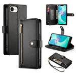 Ví da có khóa kéo và 9 khe đựng thẻ, Ốp lưng điện thoại, Dành cho iPhone 17 Pro Max, Dành cho iPhone 17 Pro, Dành cho iPhone 17, Dành cho iPhone Air, Dành cho iPhone 16e, Dành cho iPhone 16 Pro Max, Dành cho iPhone 16 Pro, Dành cho iPhone 16 Plus