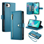 Ví da có khóa kéo và 9 khe đựng thẻ, Ốp lưng điện thoại, Dành cho iPhone 17 Pro Max, Dành cho iPhone 17 Pro, Dành cho iPhone 17, Dành cho iPhone Air, Dành cho iPhone 16e, Dành cho iPhone 16 Pro Max, Dành cho iPhone 16 Pro, Dành cho iPhone 16 Plus