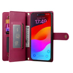 Ví da có khóa kéo và 9 khe đựng thẻ, Ốp lưng điện thoại, Dành cho iPhone 17 Pro Max, Dành cho iPhone 17 Pro, Dành cho iPhone 17, Dành cho iPhone Air, Dành cho iPhone 16e, Dành cho iPhone 16 Pro Max, Dành cho iPhone 16 Pro, Dành cho iPhone 16 Plus