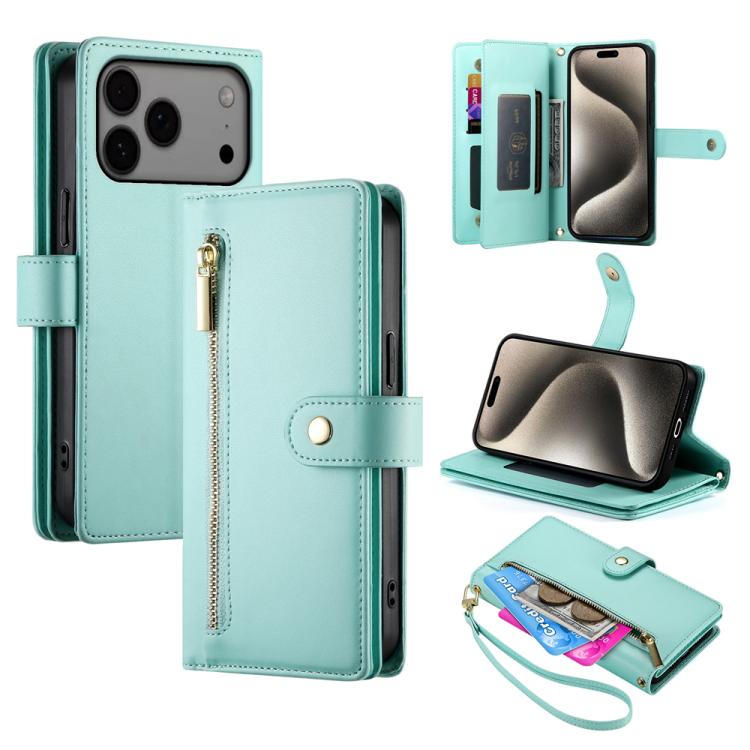 Ví da có khóa kéo và 9 khe đựng thẻ, Ốp lưng điện thoại, Dành cho iPhone 17 Pro Max, Dành cho iPhone 17 Pro, Dành cho iPhone 17, Dành cho iPhone Air, Dành cho iPhone 16e, Dành cho iPhone 16 Pro Max, Dành cho iPhone 16 Pro, Dành cho iPhone 16 Plus