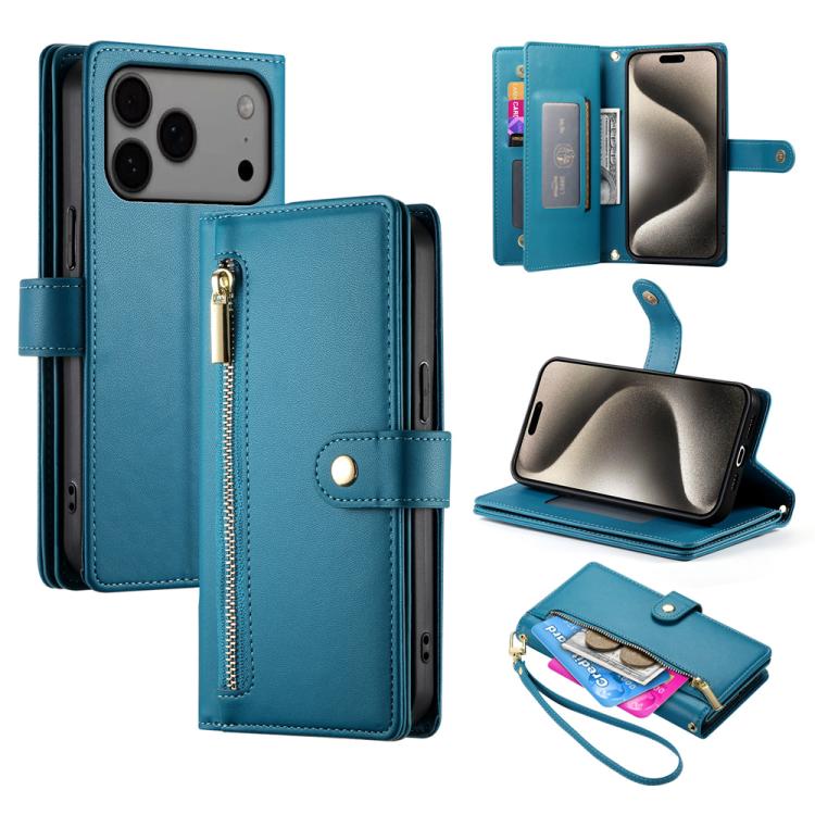 Ví da có khóa kéo và 9 khe đựng thẻ, Ốp lưng điện thoại, Dành cho iPhone 17 Pro Max, Dành cho iPhone 17 Pro, Dành cho iPhone 17, Dành cho iPhone Air, Dành cho iPhone 16e, Dành cho iPhone 16 Pro Max, Dành cho iPhone 16 Pro, Dành cho iPhone 16 Plus