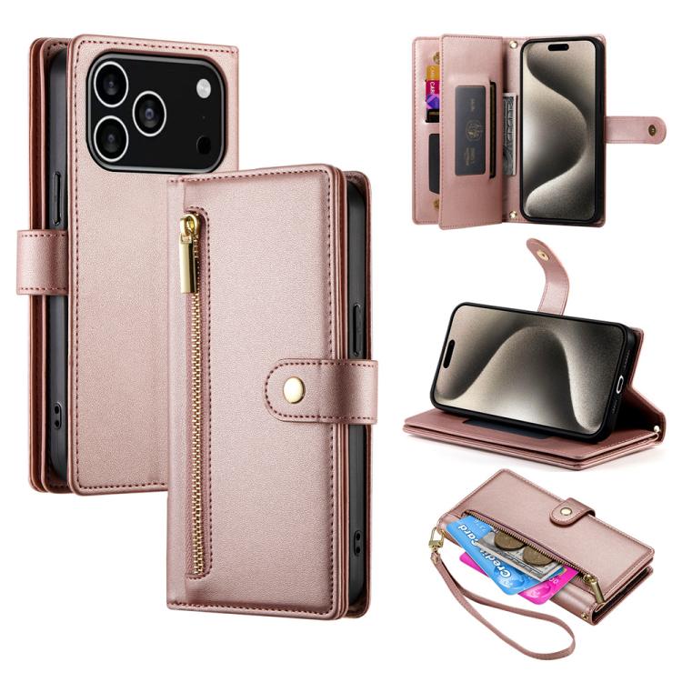 Ví da có khóa kéo và 9 khe đựng thẻ, Ốp lưng điện thoại, Dành cho iPhone 17 Pro Max, Dành cho iPhone 17 Pro, Dành cho iPhone 17, Dành cho iPhone Air, Dành cho iPhone 16e, Dành cho iPhone 16 Pro Max, Dành cho iPhone 16 Pro, Dành cho iPhone 16 Plus