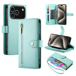 Ví da có khóa kéo và 9 khe đựng thẻ, Ốp lưng điện thoại, Dành cho iPhone 17 Pro Max, Dành cho iPhone 17 Pro, Dành cho iPhone 17, Dành cho iPhone Air, Dành cho iPhone 16e, Dành cho iPhone 16 Pro Max, Dành cho iPhone 16 Pro, Dành cho iPhone 16 Plus