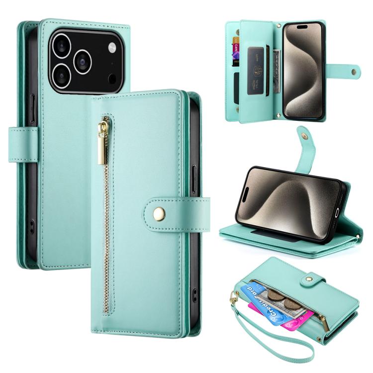 Ví da có khóa kéo và 9 khe đựng thẻ, Ốp lưng điện thoại, Dành cho iPhone 17 Pro Max, Dành cho iPhone 17 Pro, Dành cho iPhone 17, Dành cho iPhone Air, Dành cho iPhone 16e, Dành cho iPhone 16 Pro Max, Dành cho iPhone 16 Pro, Dành cho iPhone 16 Plus
