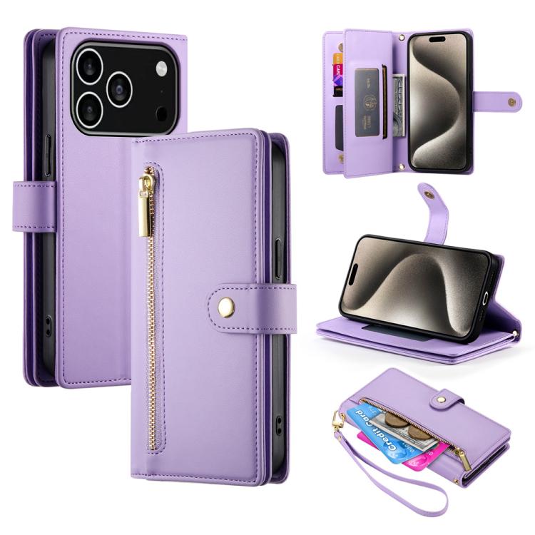 Ví da có khóa kéo và 9 khe đựng thẻ, Ốp lưng điện thoại, Dành cho iPhone 17 Pro Max, Dành cho iPhone 17 Pro, Dành cho iPhone 17, Dành cho iPhone Air, Dành cho iPhone 16e, Dành cho iPhone 16 Pro Max, Dành cho iPhone 16 Pro, Dành cho iPhone 16 Plus
