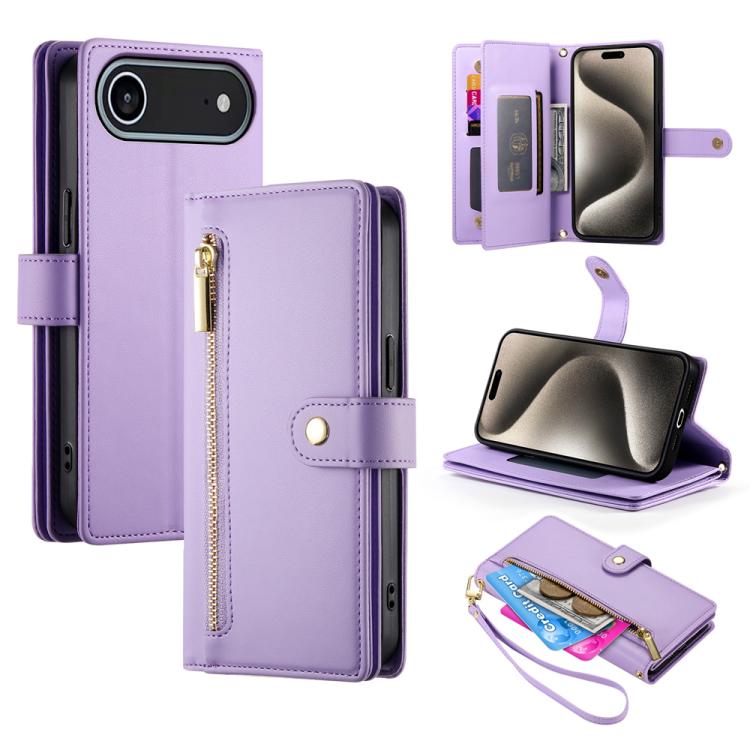 Ví da có khóa kéo và 9 khe đựng thẻ, Ốp lưng điện thoại, Dành cho iPhone 17 Pro Max, Dành cho iPhone 17 Pro, Dành cho iPhone 17, Dành cho iPhone Air, Dành cho iPhone 16e, Dành cho iPhone 16 Pro Max, Dành cho iPhone 16 Pro, Dành cho iPhone 16 Plus