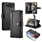 Ví da có khóa kéo và 9 khe đựng thẻ, Ốp lưng điện thoại, Dành cho iPhone 17 Pro Max, Dành cho iPhone 17 Pro, Dành cho iPhone 17, Dành cho iPhone Air, Dành cho iPhone 16e, Dành cho iPhone 16 Pro Max, Dành cho iPhone 16 Pro, Dành cho iPhone 16 Plus