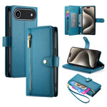 Ví da có khóa kéo và 9 khe đựng thẻ, Ốp lưng điện thoại, Dành cho iPhone 17 Pro Max, Dành cho iPhone 17 Pro, Dành cho iPhone 17, Dành cho iPhone Air, Dành cho iPhone 16e, Dành cho iPhone 16 Pro Max, Dành cho iPhone 16 Pro, Dành cho iPhone 16 Plus