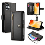 Ví da có khóa kéo và 9 khe đựng thẻ, Ốp lưng điện thoại, Dành cho iPhone 17 Pro Max, Dành cho iPhone 17 Pro, Dành cho iPhone 17, Dành cho iPhone Air, Dành cho iPhone 16e, Dành cho iPhone 16 Pro Max, Dành cho iPhone 16 Pro, Dành cho iPhone 16 Plus