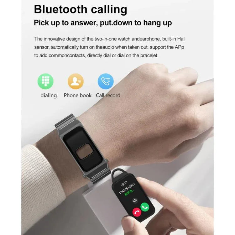B7 Pro Đồng hồ thông minh 2 trong 1 Bluetooth 1.5 inch Dây silicone, Hỗ trợ đo nhịp tim / giấc ngủ