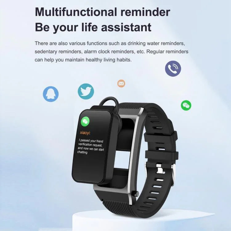 B7 Pro Đồng hồ thông minh 2 trong 1 Bluetooth 1.5 inch Dây silicone, Hỗ trợ đo nhịp tim / giấc ngủ