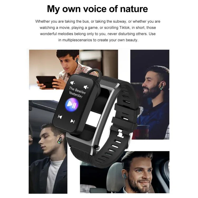 B7 Pro Đồng hồ thông minh 2 trong 1 Bluetooth 1.5 inch Dây silicone, Hỗ trợ đo nhịp tim / giấc ngủ