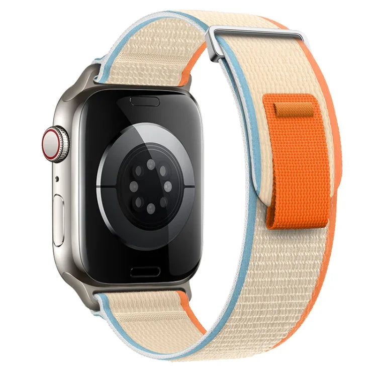 Dual-Section Loop Nylon Watch Band, For Apple Watch Series 7 41mm, For Apple Watch Series 7 45mm