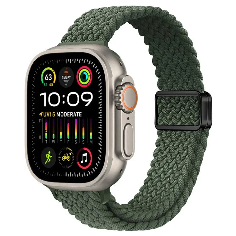 Dây đồng hồ nylon bện khóa nam châm mảnh, Dành cho Apple Watch Ultra 2 49mm, Dành cho Apple Watch Series 9 45mm