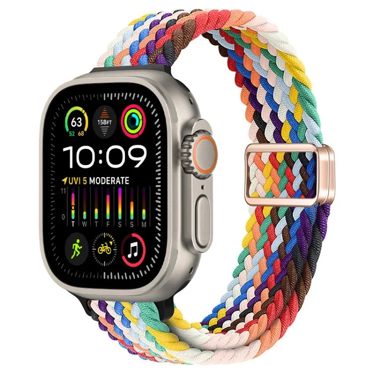 Dây đồng hồ nylon bện khóa nam châm mảnh, Dành cho Apple Watch Ultra 2 49mm, Dành cho Apple Watch Series 9 45mm
