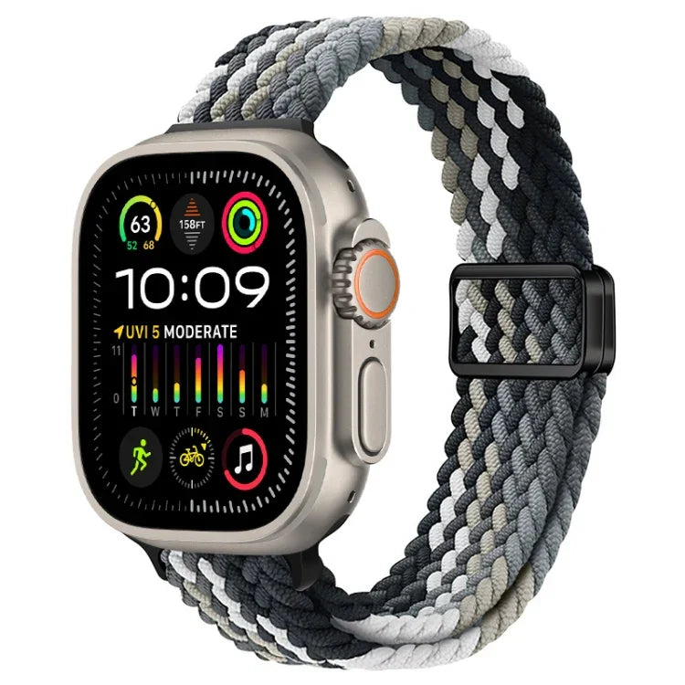 Dây đồng hồ nylon bện khóa nam châm mảnh, Dành cho Apple Watch Ultra 2 49mm, Dành cho Apple Watch Series 9 45mm