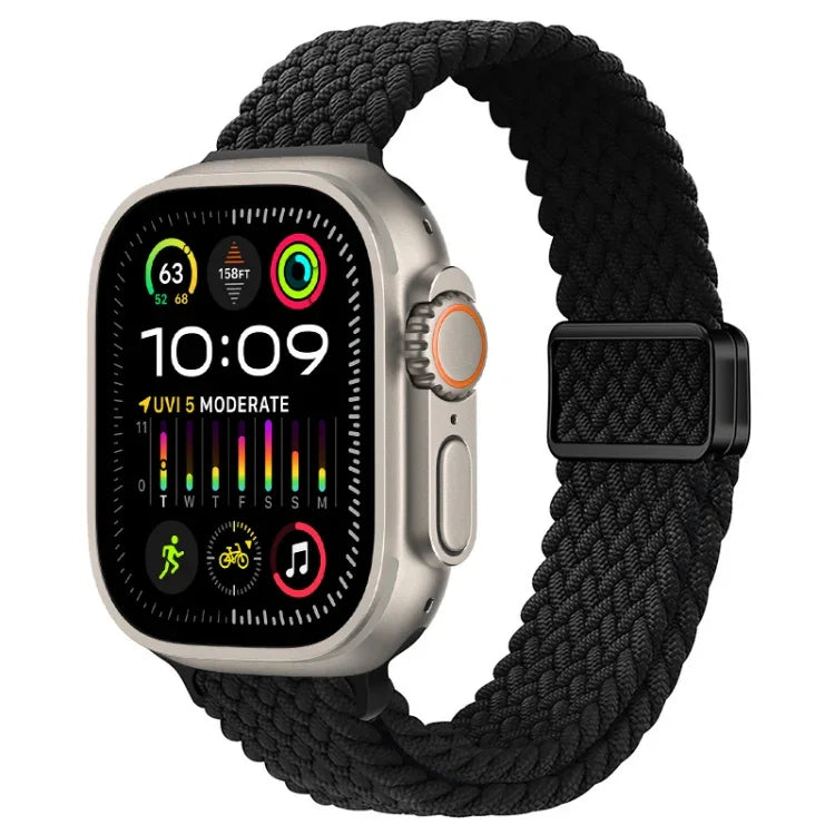 Dây đồng hồ nylon bện khóa nam châm mảnh, Dành cho Apple Watch Ultra 2 49mm, Dành cho Apple Watch Series 9 45mm