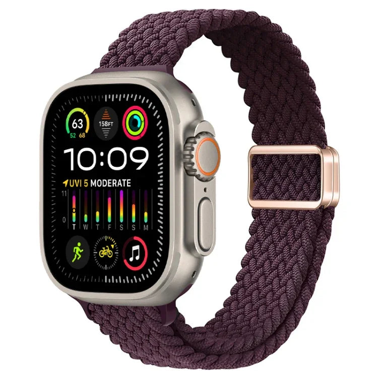Dây đồng hồ nylon bện khóa nam châm mảnh, Dành cho Apple Watch Ultra 2 49mm, Dành cho Apple Watch Series 9 45mm
