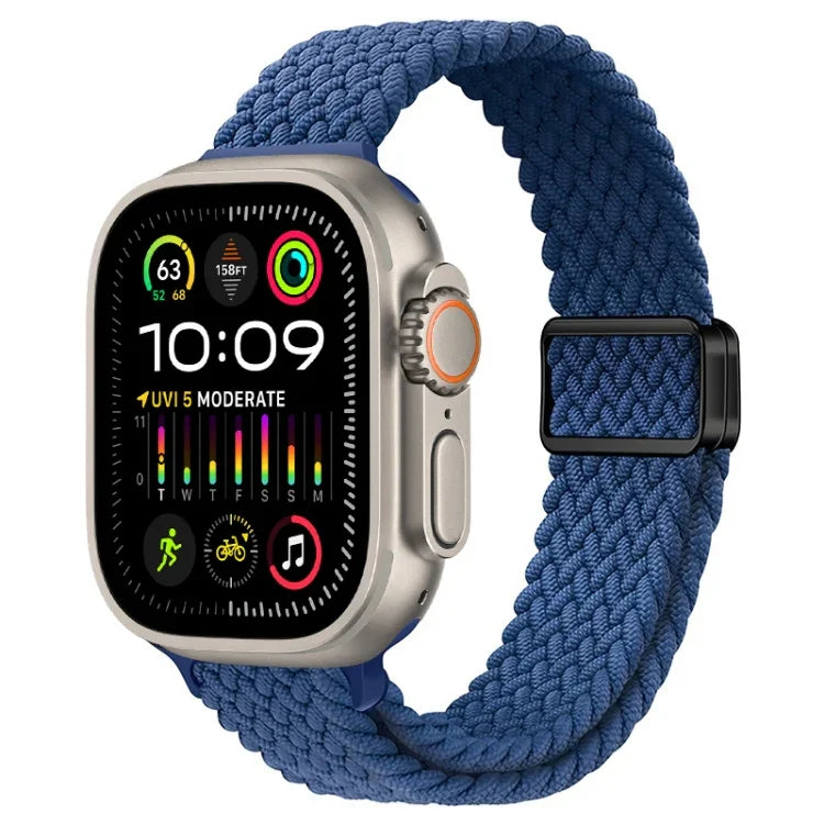 Dây đồng hồ nylon bện khóa nam châm mảnh, Dành cho Apple Watch Ultra 2 49mm, Dành cho Apple Watch Series 9 45mm
