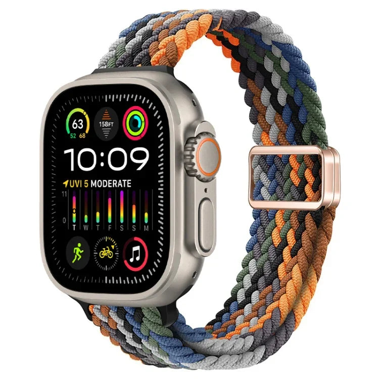 Dây đồng hồ nylon bện khóa nam châm mảnh, Dành cho Apple Watch Ultra 2 49mm, Dành cho Apple Watch Series 9 45mm