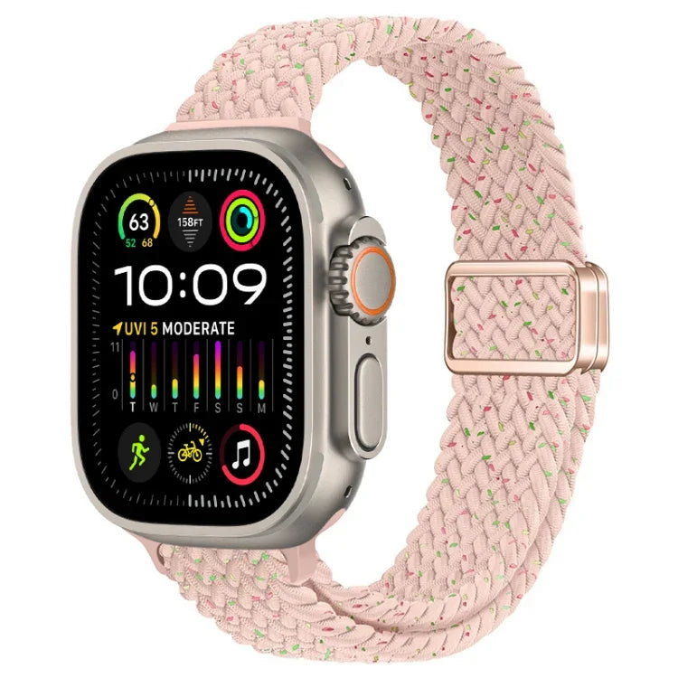 Dây đồng hồ nylon bện khóa nam châm mảnh, Dành cho Apple Watch Ultra 2 49mm, Dành cho Apple Watch Series 9 45mm