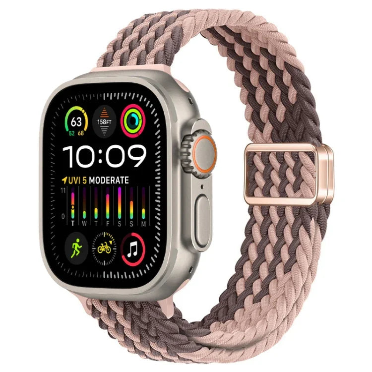 Dây đồng hồ nylon bện khóa nam châm mảnh, Dành cho Apple Watch Ultra 2 49mm, Dành cho Apple Watch Series 9 45mm