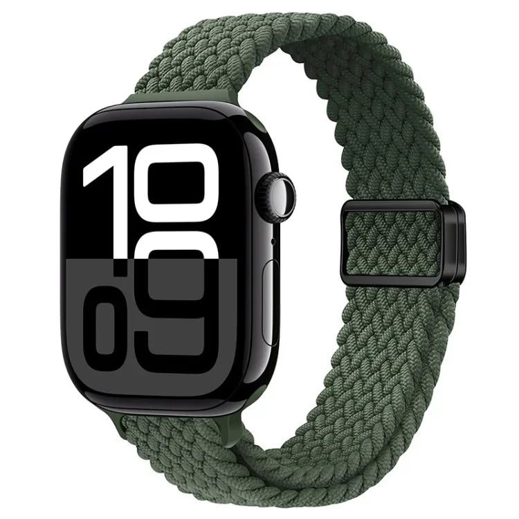 Dây đồng hồ nylon bện khóa nam châm mảnh, Dành cho Apple Watch Series 10 46mm, Dành cho Apple Watch Series 10 42mm