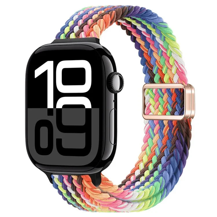 Dây đồng hồ nylon bện khóa nam châm mảnh, Dành cho Apple Watch Series 10 46mm, Dành cho Apple Watch Series 10 42mm