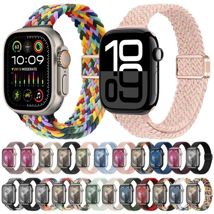 Dây đồng hồ nylon bện khóa nam châm mảnh, Dành cho Apple Watch Series 10 46mm, Dành cho Apple Watch Series 10 42mm