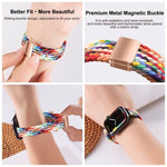 Dây đồng hồ nylon bện khóa nam châm mảnh, Dành cho Apple Watch Ultra 2 49mm, Dành cho Apple Watch Series 9 45mm