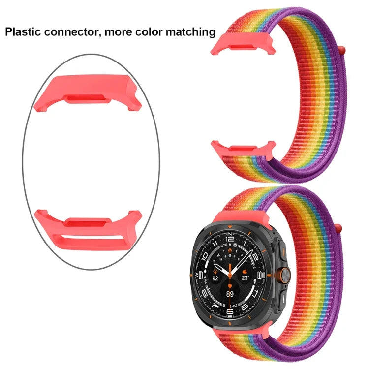 Dây đồng hồ vòng nylon kết nối nhựa, Dành cho Samsung Galaxy Watch Ultra 47mm / Ultra 2025