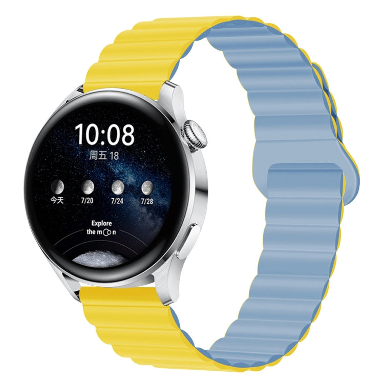 Two Color Magnetic Silicone Watch Band, 22mm
