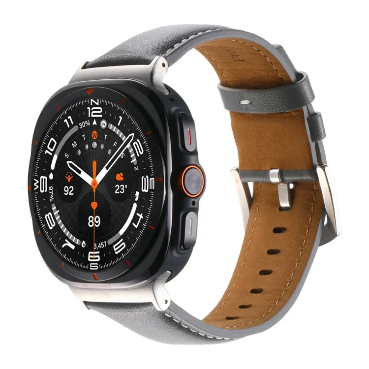 Dây đồng hồ da thật trơn, Dành cho Samsung Galaxy Watch Ultra 47mm / Ultra 2025
