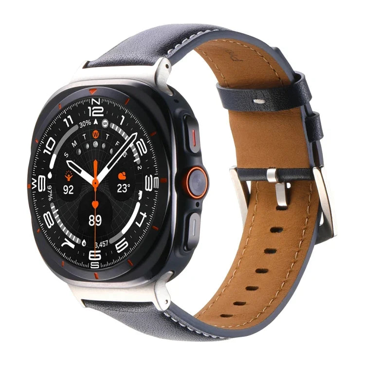 Dây đồng hồ da thật trơn, Dành cho Samsung Galaxy Watch Ultra 47mm / Ultra 2025