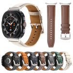 Dây đồng hồ da thật trơn, Dành cho Samsung Galaxy Watch Ultra 47mm / Ultra 2025