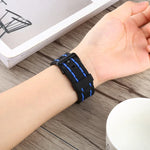 Dây đeo đồng hồ kiểu sóng silicone, dành cho Apple Watch 5 & 4 44mm / 3 & 2 & 1 42mm, dành cho Apple Watch Series 8&7 41mm / SE 2&6&SE&5&4 40mm / 3&2&1 38mm