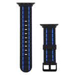 Dây đeo đồng hồ kiểu sóng silicone, dành cho Apple Watch 5 & 4 44mm / 3 & 2 & 1 42mm, dành cho Apple Watch Series 8&7 41mm / SE 2&6&SE&5&4 40mm / 3&2&1 38mm