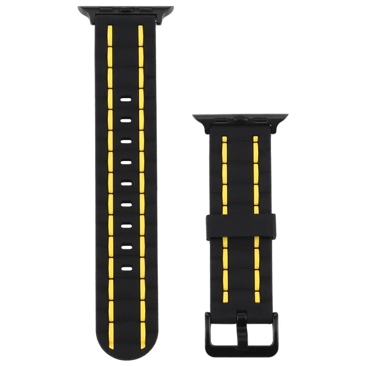 Dây đeo đồng hồ kiểu sóng silicone, dành cho Apple Watch 5 & 4 44mm / 3 & 2 & 1 42mm, dành cho Apple Watch Series 8&7 41mm / SE 2&6&SE&5&4 40mm / 3&2&1 38mm