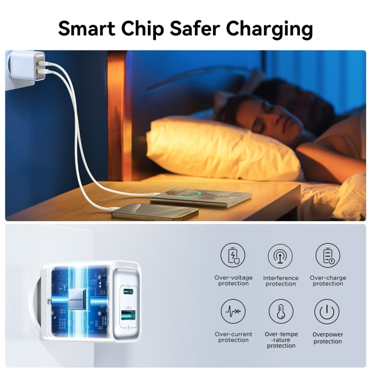 Bộ sạc nhanh 30W USB+USB-C / Type-C JOYROOM JR-TCF15, phích cắm EU, phích cắm UK
