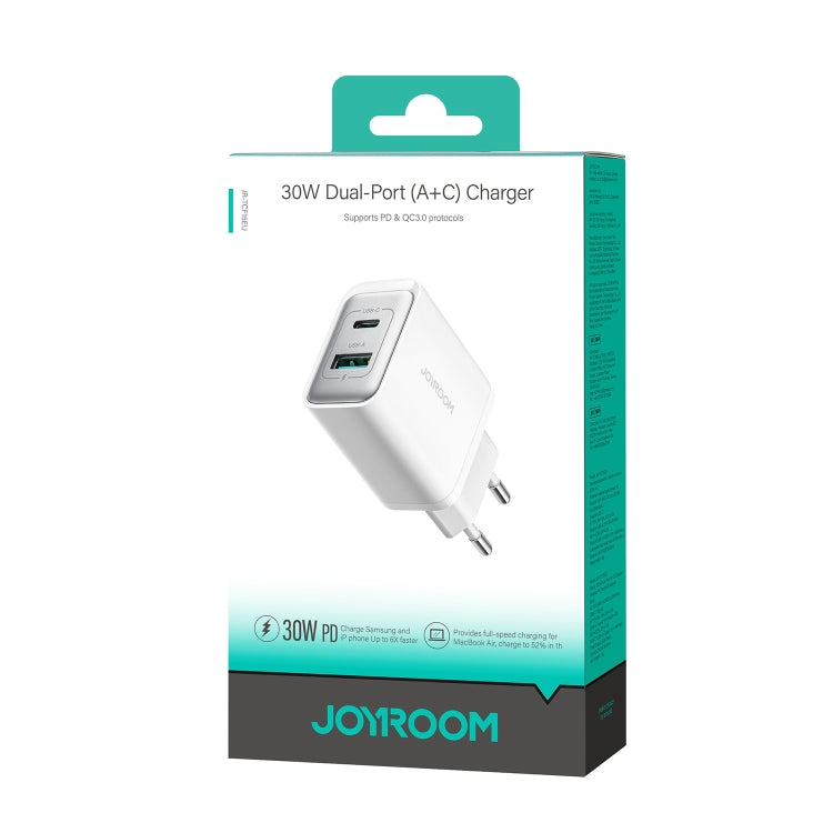 Bộ sạc nhanh 30W USB+USB-C / Type-C JOYROOM JR-TCF15, phích cắm EU, phích cắm UK