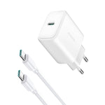 Bộ sạc nhanh USB-C / Type-C JOYROOM JR-TCF24 30W kèm bộ cáp, phích cắm EU