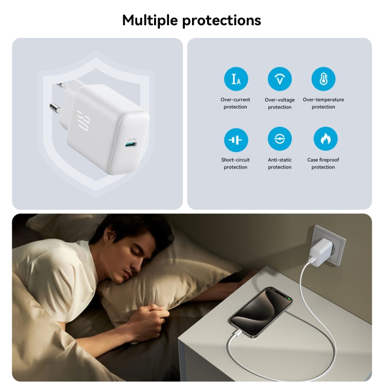 Bộ sạc nhanh USB-C / Type-C JOYROOM JR-TCF24 30W kèm bộ cáp, phích cắm EU