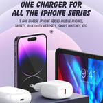 Bộ sạc nhanh PD27W USB-C / Type-C LDNIO A1206C kèm cáp 8 Pin dài 1m, phích cắm EU