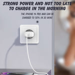 Bộ sạc nhanh PD27W USB-C / Type-C LDNIO A1206C kèm cáp 8 Pin dài 1m, phích cắm EU