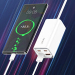 Bộ sạc nhanh LDNIO A4610C PD65W đôi USB-C / Type-C + đôi USB, chiều dài cáp: 1.5m, phích cắm EU, A4610C (phích cắm UK), phích cắm US
